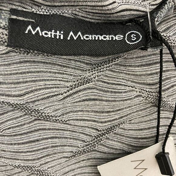 Matti Mamane S Grey Print Round Cardigan  Art To Wear Lagenlook Waterfall Hem - Picture 7 of 10